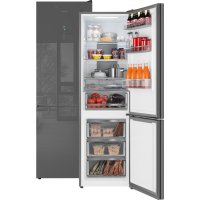 Холодильник Weissgauff WRK 195 D Full NoFrost Bru Steel Glass