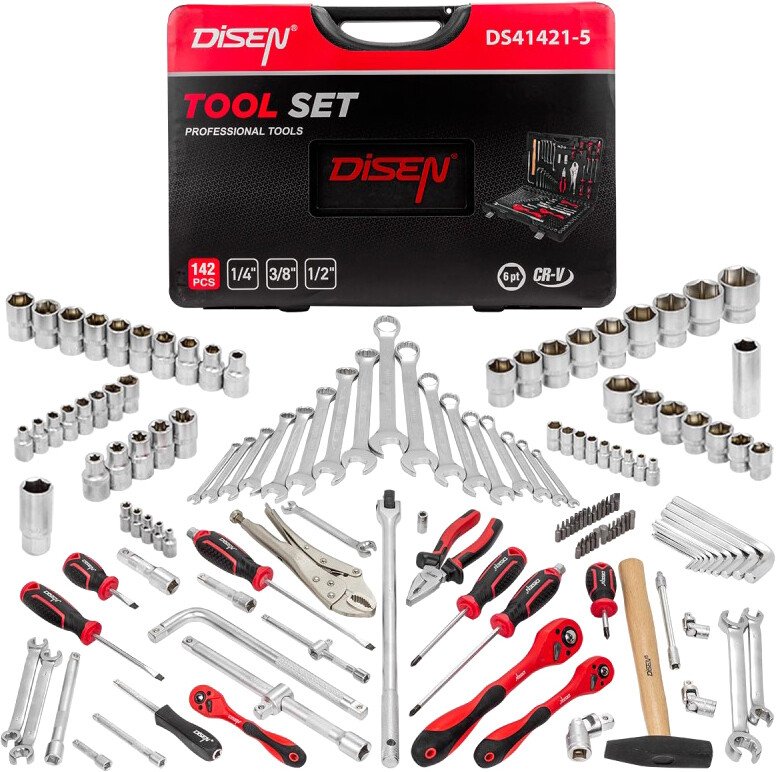 

Универсальный набор инструментов Disen DS41421-5 (142 предмета)