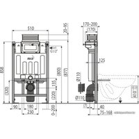 Инсталляция для унитаза Alcaplast AM118/850