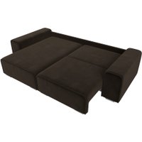 Угловой диван Лига диванов Лига-029 левый 121919L (микровельвет коричневый)