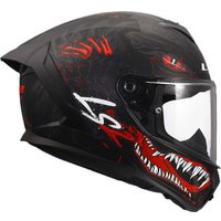 Мотошлем LS2 FF820 Rapid III Kaiju II (L, черный/красный/белый)