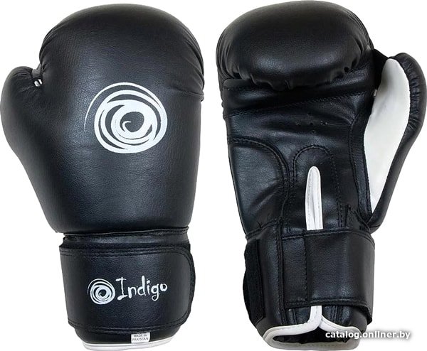 Тренировочные перчатки Indigo PU PS-790 (12 oz, черный)