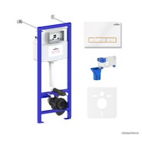 Инсталляция для унитаза Lavinia Boho Relfix 5 в 1 77020064 (белый/золотой глянец пластик)