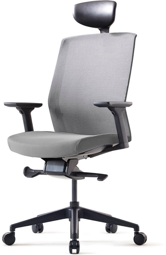 

Офисное кресло Bestuhl J1 Black Pl с подголовником (серый)