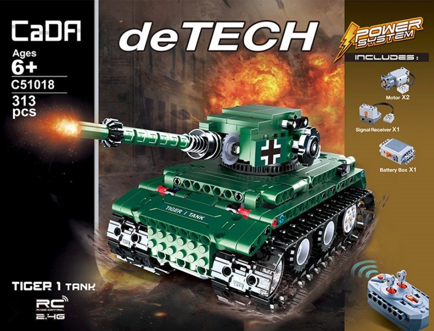 

Конструктор CaDa Technic радиоуправляемый Танк Tiger C51018W