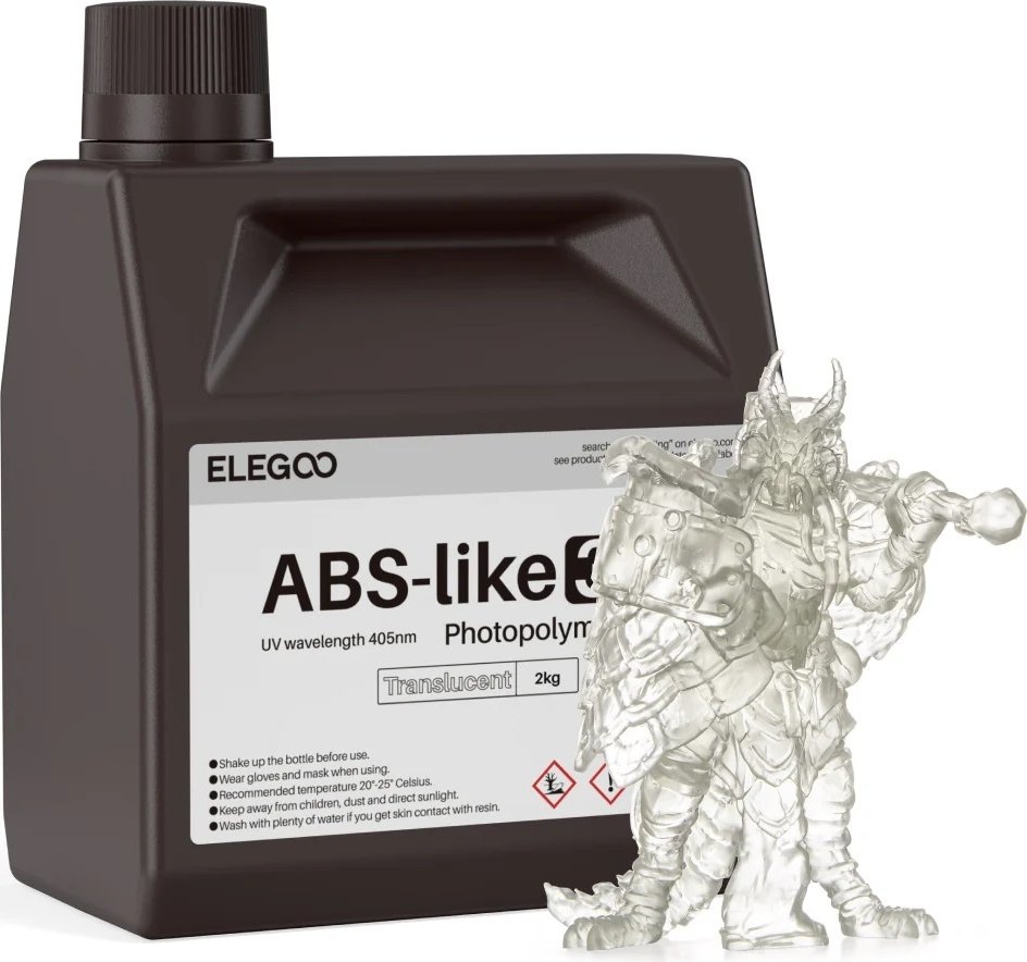 

Фотополимер Elegoo ABSlike V3.0 2кг (полупрозрачный)