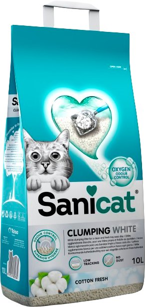 

Наполнитель для туалета Sanicat Clumping White Cotton Fresh 10л