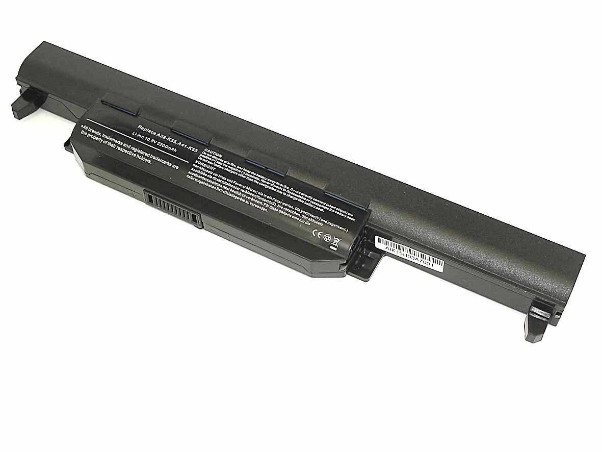 

Аккумуляторы для ноутбуков RageX A32-K55 Asus K55, 10.8В, 5200мАч, черный
