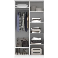 Шкаф-купе Кортекс-мебель Лагуна ШК01-00 (белый/орех элия)