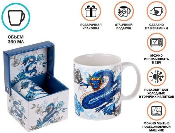 Кружка Perfecto Linea Blue Dragon-2 30-063202