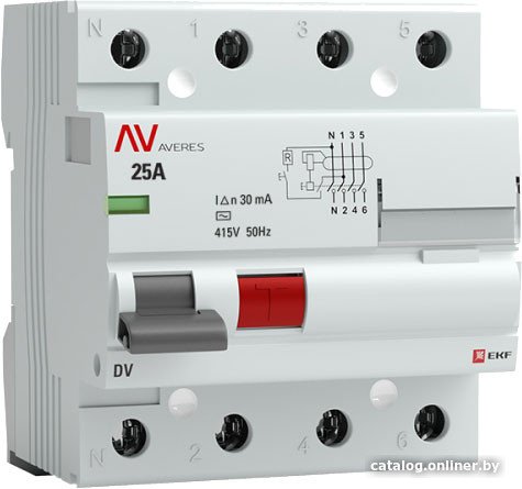 Устройство защитного отключения EKF Averes rccb-4-25-30-ac-av