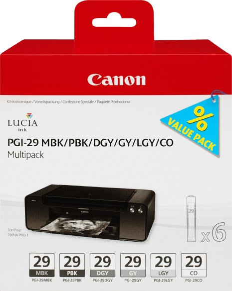 

Картридж Canon PGI-29 MBK/PBK/DGY/GY/LGY Multi [4868B005]
