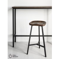 Табурет Stal-Massiv PopART-65 (дуб мореный/черный)