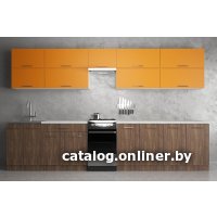 Готовая кухня Хоум Лайн Гранд Лайт 50-3.5 (морское дерево винтаж/оранжевый)