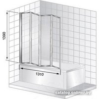 Стеклянная шторка для ванны Cerutti Spa Bouna 130x140