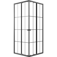 Душевой уголок Niagara Eco NG-1008-14QKL 80x80x190 (черный/стекло клетка)