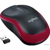 Мышь Logitech M185 (черный/красный)