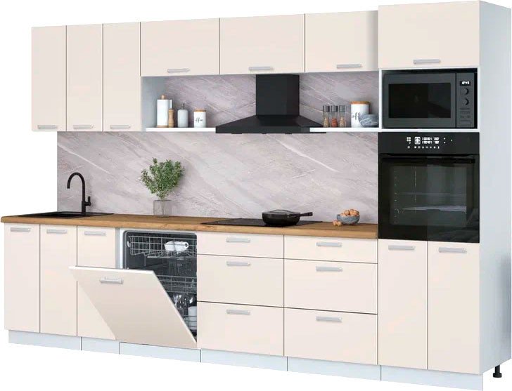 

Готовая кухня Интерлиния Мила Лайт 3.3-ПМ1-2 (персидский жемчуг/персидский жемчуг/дуб бунратти)