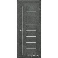Межкомнатная дверь Юркас Stark ST3 ДО 80x200 (бетон темный, стекло мателюкс матовое)