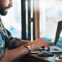 Мышь Logitech M185 (черный/синий)