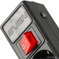 Сетевой фильтр SVEN Optima Base 5 розеток, черный, 3 м