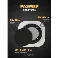 Вентиляционная решетка HOMY AIR круглый A125BT d200 (черная)