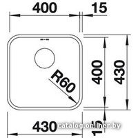 Кухонная мойка Blanco Supra 400-U (с клапаном-автоматом) [518202]