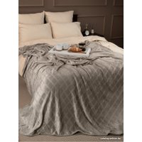 Плед Tex Republic Elite Клетка Фланель Евро 93383 (бежевый)