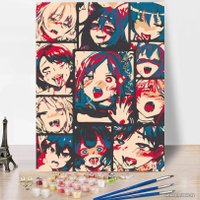 Картина по номерам Red Panda Ахегао Коллаж p54448