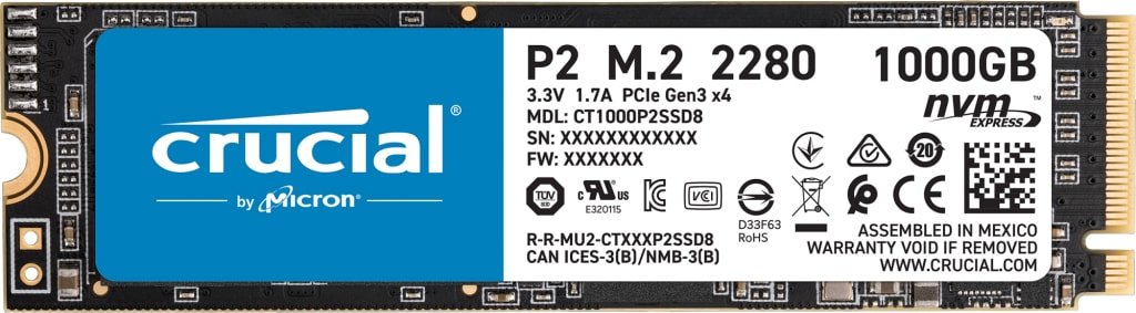 

SSD Crucial P2 1TB CT1000P2SSD8