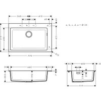 Кухонная мойка Hansgrohe S51 S510-F660 Zlewozmywak nablatowy 660 43313380 (серый бетон)