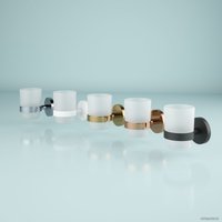 Стакан для зубной щетки и пасты Wellsee Finishing Touch 182509000 с держателем (розовое золото)