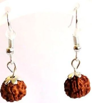 

Серьги Handmade ИП Егорова Рудракша 10мм цвет серебро