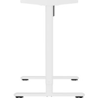 Стол для работы стоя ErgoSmart Wooden Electric Desk Slim 1300х750х27 мм (прямой край, дуб галифакс/белый)