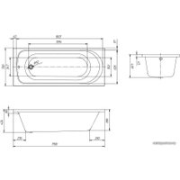 Ванна Ventospa Metida 170x70 (с каркасом и экраном)