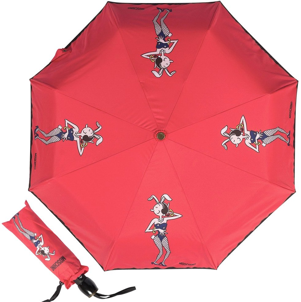 

Складной зонт Moschino 8104-OCC Olivia Playboy Red