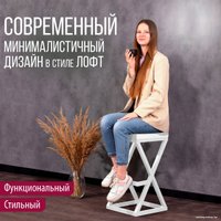 Табурет Millwood Вена 3 Л (белый/металл белый)