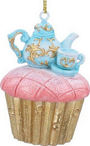 

Елочная игрушка Gisela Graham Fairy Tales Пирожное с чайником 16383_2