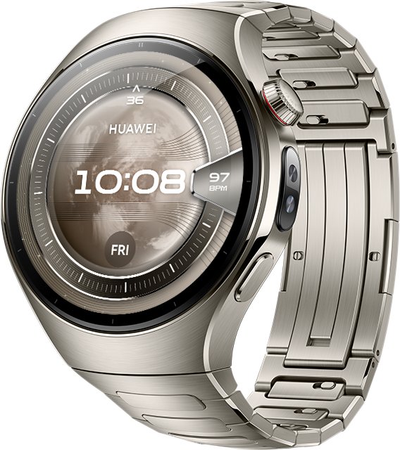 

Умные часы Huawei Watch 5 46 мм (титановый, с титановым браслетом, международная версия)