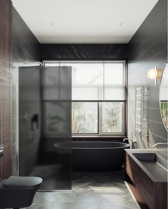 Душевая стенка MaybahGlass 69x195 MGD-704-5у (графитовое матовое стекло/хром матовый)