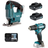  Makita CLX237 (шуруповерт, лобзик, 2 АКБ)