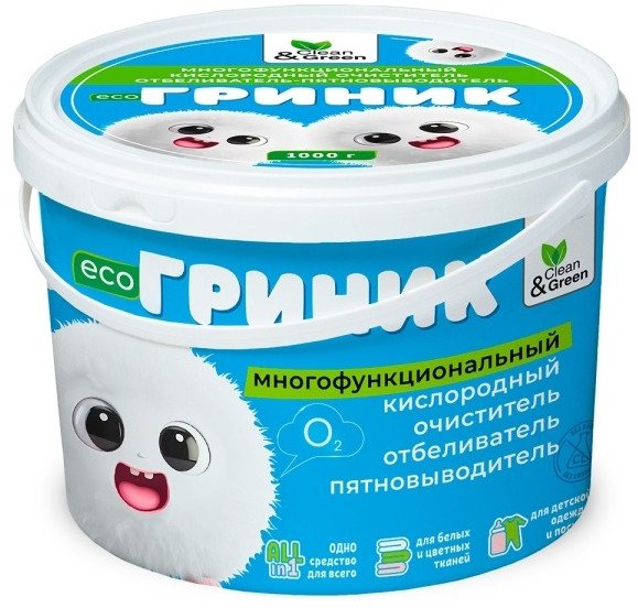 

Пятновыводитель Clean&Green Гриник Кислородный CG8330 (1 кг)