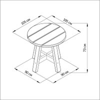 Стол Диприз Ойвинд Д.60006.3 (графит) в Пинске