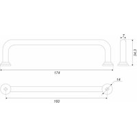 Ручка мебельная Boyard Nordic RS140SG.5/160