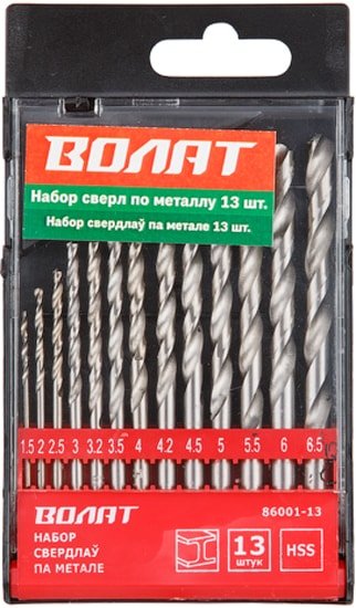 

Набор сверл Волат 86001-13 (13 предметов)