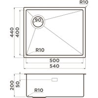 Кухонная мойка Omoikiri Taki 54-U/IF-L Side SF IN 4997474 (нержавеющая сталь)