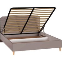 Кровать Mobi Амьен 11.44 160x200 (белый PE шагрень/веллюто капучино AG 707 ПВХ)