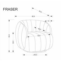 Интерьерное кресло Halmar Fraser (темно-бежевый)