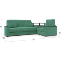 Угловой диван Moon Family 018 003575 (правый, зеленый)