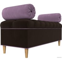 Банкетка Лига диванов Глория 113680 (микровельвет коричневый/сиреневый/сиреневый)